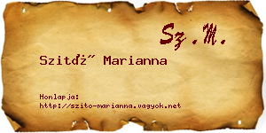 Szitó Marianna névjegykártya
