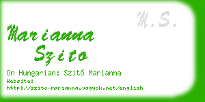 marianna szito business card