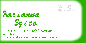 marianna szito business card